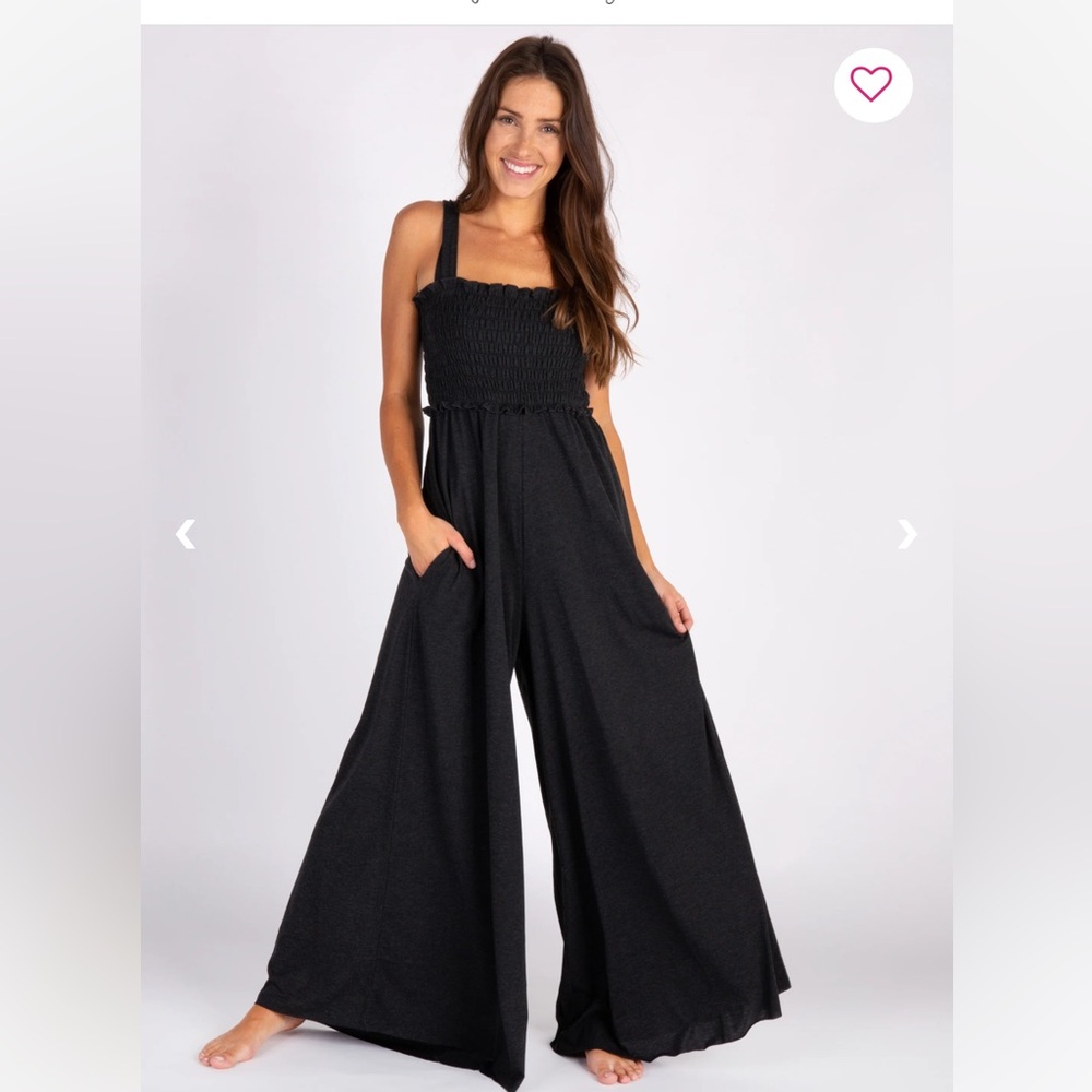 NWT Natural Life Brynn Wide-Leg beige Knit Jumpsuit, size small